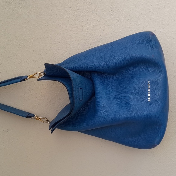Burberry Pebbled Leather Cale Hobo Shoulder Bag - Picture 1 of 12